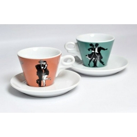 Kop & schotels Cappuccino met logo bedrukking | Scherpgeprijsd
